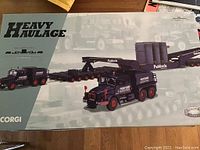 Box top showing Corgi Heavy Haulage set with Pickfords Industrial Ltd Scammell Constructor truck and trailers.