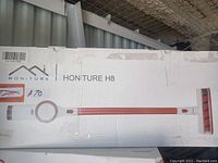 Image of the original packaging box for the Honiture H8 cordless vacuum cleaner, showing the brand, model, and a graphic of the vacuum.