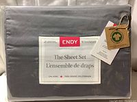 Original packaged sheet set showing ENDY brand label and size (California King).