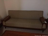 Front view of full couch