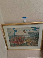 Full framed print showing the colorful garden and butterfly scene.