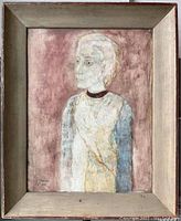 Frontal view of painting and frame