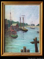 Full front view of painting in gilt wood frame