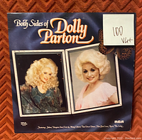 Front cover of Both Sides of Dolly Parton vinyl record album featuring two photos of Dolly Parton, with RCA label and track list