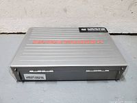 Top view of gray briefcase with red Blade Runner text and limited edition label.