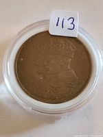 Obverse side of 1939 Canadian coin showing King George VI portrait with date 1939.