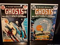 Cover view of two DC Ghosts comics #20 and #21, showing the front and back covers with supernatural ghostly themes.