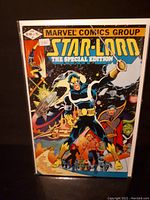 Front cover of Marvel Comics Star-Lord The Special Edition comic showing the main character in action pose with background characters and space theme.