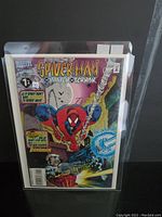 Full front cover of the Spider-Man Power of Terror Issue #1 comic in protective sleeve, clearly showing the title and cover art with Spider-Man and Silvermane.