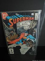 Front cover of Superman Comic Issue #402 showing cover art and DC logo