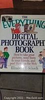 Cover of The Everything Digital Photography Book by Elizabeth A. Schoch, showing colorful illustrations and title text