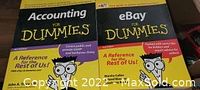 Shows two 'For Dummies' books: Accounting and eBay editions.