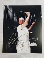 Signed 8x10 photo of Anthony Hopkins as Hannibal Lecter from Silence of the Lambs.