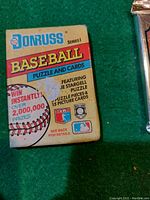 Photo of unopened Donruss Series 1 Baseball Puzzle and Cards pack featuring star puzzle inside