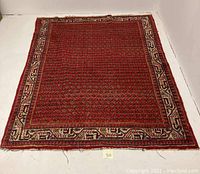 Full view of the rug laid flat on white background