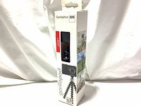Front view of retail packaging box showing Joby GorillaPod 325 branding and image of tripod mounted with camera.