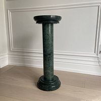Full view of pedestal showing top, column and base assembled