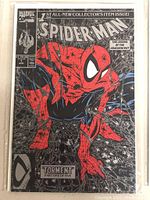 Front cover of Marvel Spider-Man comic book issue #1 with Spider-Man crouching in a red and black suit.