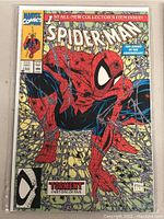 Front cover of Marvel Spider-Man comic book 'Torment' Part One of Five, showing Spider-Man crouching on a web with text indicating 1st All-New Collector Item.