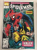 Front cover of Marvel Spider-Man comic book Perceptions part 5 of 5, showing Spider-Man and Wolverine in action on cover.