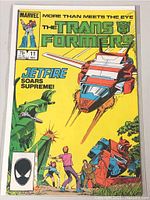 Front cover of Marvel Transformers comic book issue #11 with artwork featuring Jetfire and other characters.