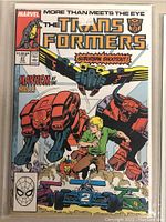 Photo of the front cover of the comic book showing vibrant artwork and issue information.