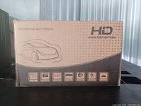 Photo of the HD Driving Recorder boxed product showing packaging design and branding.