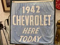 Full front view of banner against backdrop