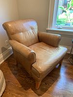 Front three-quarter view of chair showing overall structure and shape