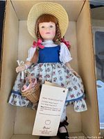 11-inch Effanbee Becky Thatcher doll in original box with tag and basket accessory