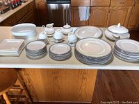 Overview of all items displayed on countertop