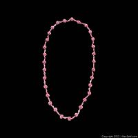 Full view of dark red garnet cluster bead necklace laid flat on a black background showing the overall length and design.