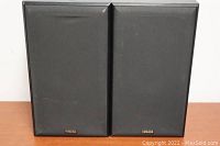 Two Yamaha NS-694 MKII speakers placed side by side showing overall condition