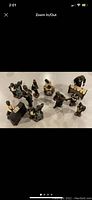 Top down view showing all 11 figurines including the pianist, saxophonist, guitarist, vibraphone player, drummer, and dancing couple