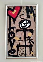 Front view of framed painting showing the full artwork