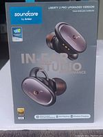 Front package of Soundcore Liberty 2 Pro upgraded wireless earbuds showing product image and key features.