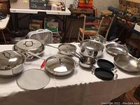 Wide shot of entire assortment on white tablecloth