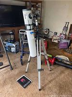 Full view of assembled telescope on tripod