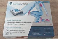 Front of Dermadry Total sealed box showing device illustration and treatment areas