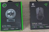 Front view of Kiyo Pro and Viper V2 Pro boxes side by side