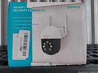 Front of DEKKO HD WiFi Security Camera box showing main product image and key features.