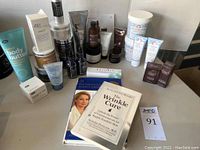 Group shot of all items arranged on table