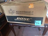Box showing Bose Acoustimass 7 Home Theater Speaker System branding