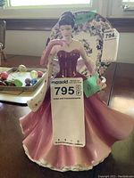 Front view of the Royal Doulton Alexandra figurine showing full figure, dress details, and colors.