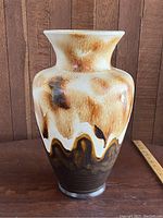 Front view of the large German vase showing glaze and shape