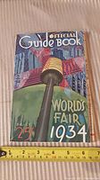 Front cover of 1934 World's Fair Official Guide Book showing title, illustration, and price of 25 cents.