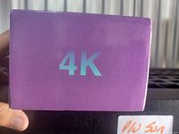 Top view of the purple box featuring 4K label.