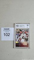 Front of Patrick Roy 2004 Upper Deck National Trading Card Day BCCG graded 10 in protective case
