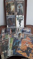 Photo showing 20 Hellblazer comics arranged in fan shape with visible full front covers.