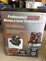 Front of the box showing the product name, features and image of the product and laser enhancing glasses.